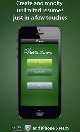 Pocket Mobile Resume for iPhone 1
