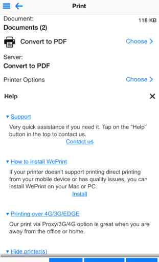 PrintDirect for iPhone 2