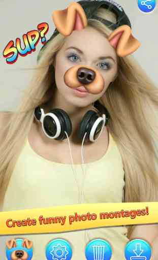 Snap Doggy Face Stickers 1