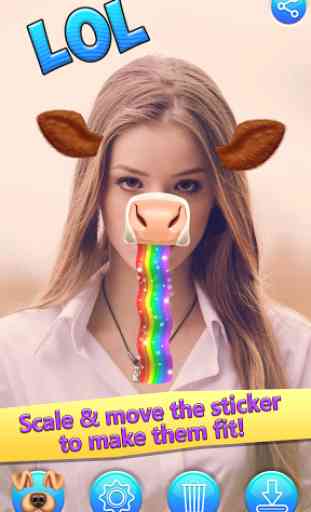 Snap Doggy Face Stickers 3