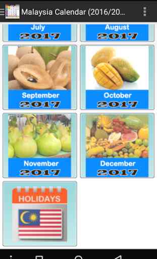 2016 / 2017 Malaysia Calendar 2