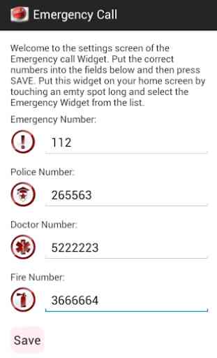 Emergency Call Widget 1