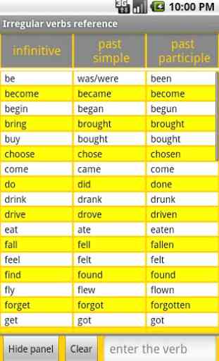English Irregular Verbs 1