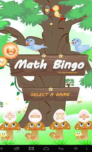 Math Bingo Addition Game Free 1