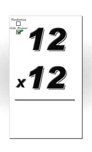 Multiplication Flash Cards 4