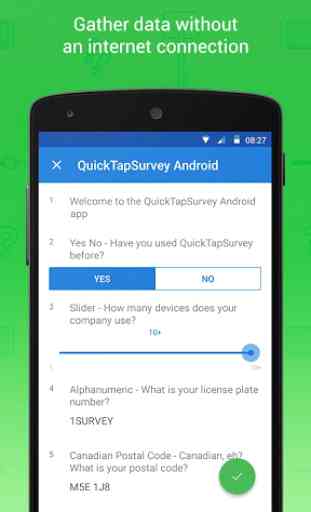 QuickTapSurvey Offline Survey 1