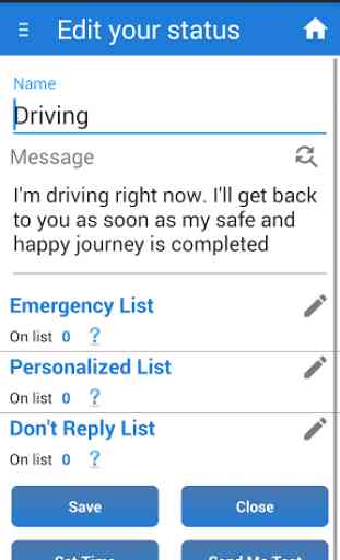 Safe Driving + Auto SMS 1