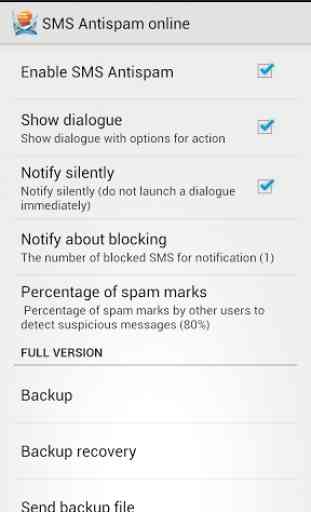 SMS Antispam online 3