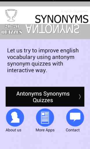 Antonyms Synonyms 1