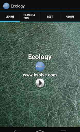BIOLOGY - ECOLOGY 1