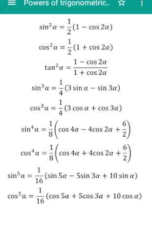 Math Formulas - Offline 1