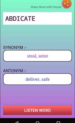 Synonym Antonym Learner 2