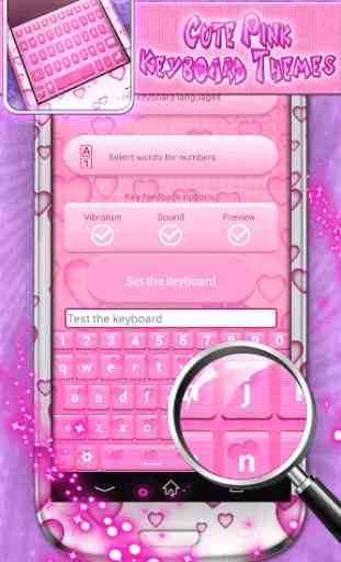 Cute Pink Keyboard Themes 1