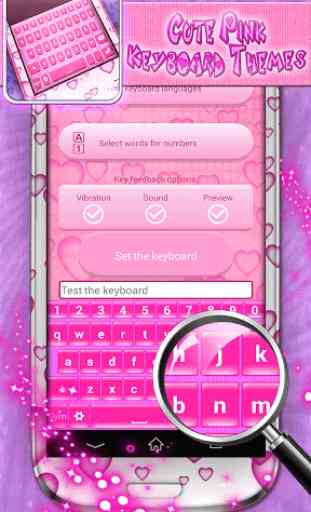 Cute Pink Keyboard Themes 3