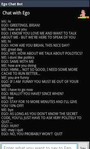 Ego the (rude) Chat Bot 2