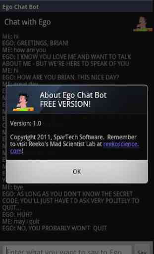 Ego the (rude) Chat Bot 3