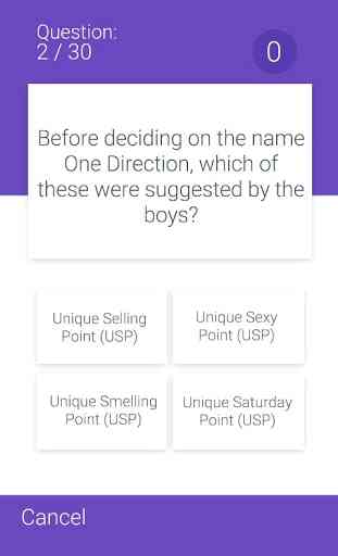 Fan Quiz For One Direction 1