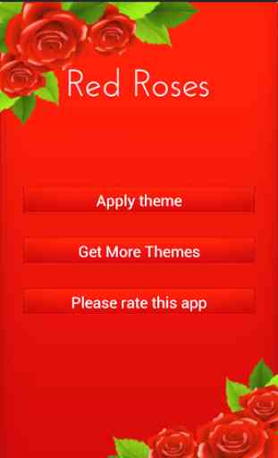 GO Keyboard Red Rose 3
