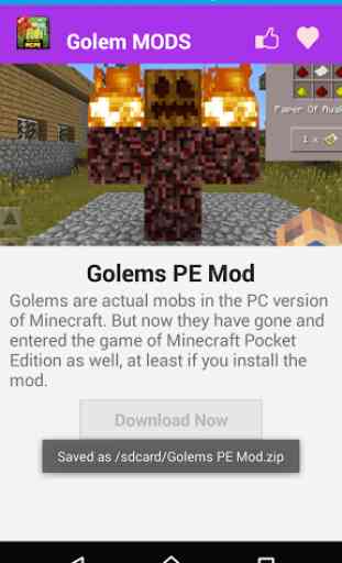 Golem Mod For MCPE` 4