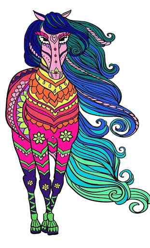 Horses - Mandala coloring page 1
