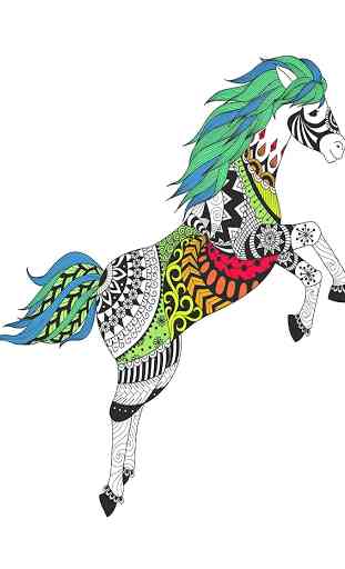 Horses - Mandala coloring page 2