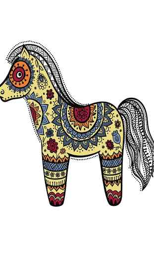 Horses - Mandala coloring page 3