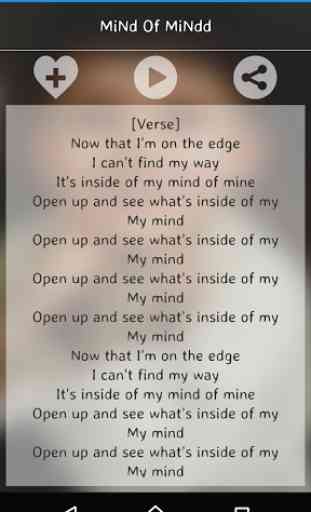 Mind of Mine-Zayn Malik Lyrics 3