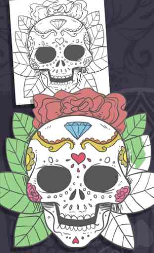 Sugar skulls coloring book 4