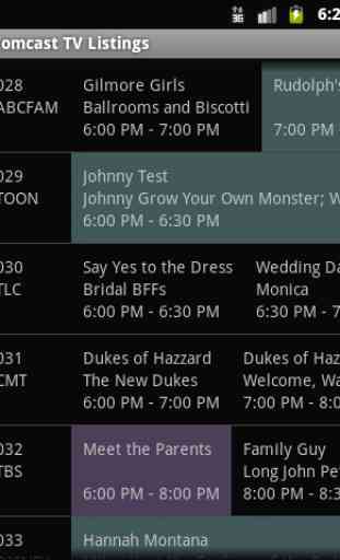 TV Listings on Comcast 1
