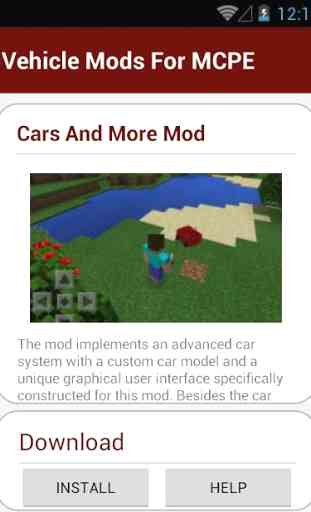 Vehicle Mods For MCPE 3