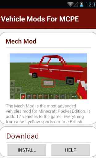 Vehicle Mods For MCPE 4