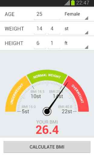 BMI Weight Calculator 2