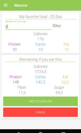 Calorie Counter - Macros 3