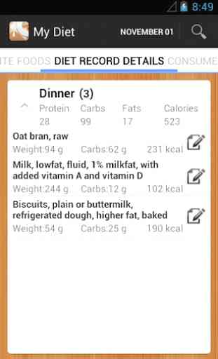 Diet Calories Vitamins Counter 3