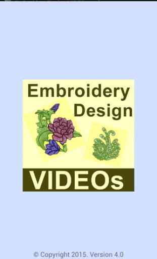 Embroidery Design VIDEOs 1