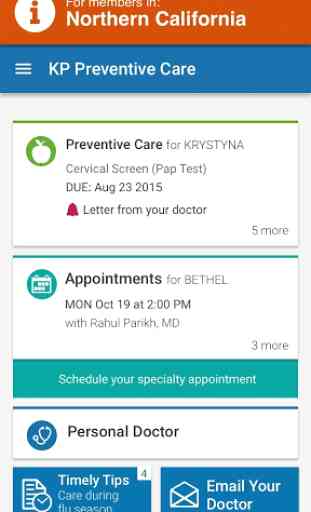 KP Preventive Care (NCAL only) 1
