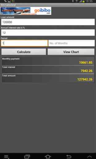 Loan EMI Calculator - Bank 1