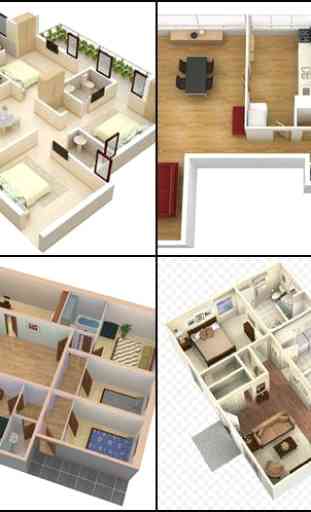 3D Small House Plans Idea 1