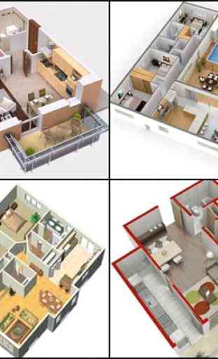 3D Small House Plans Idea 2