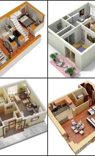 3D Small House Plans Idea 3