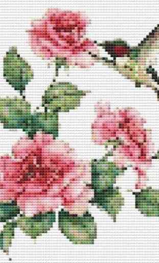 Cross Stitch Flowers 4