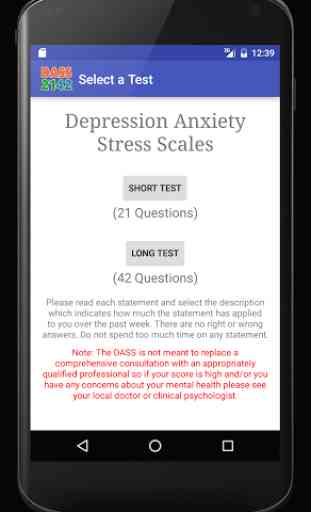 Depression Anxiety Stress Test 1