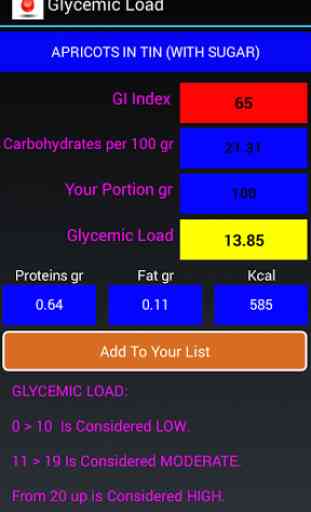 GI and glycemic load Lite 2