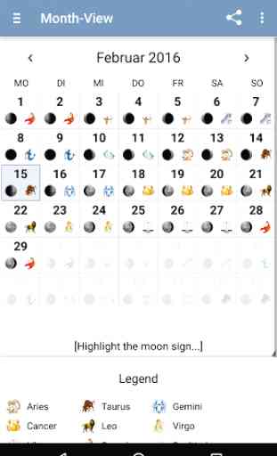 Moon Calendar - Moony 3