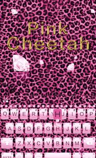 Pink Cheetah Emoji Keyboard 1