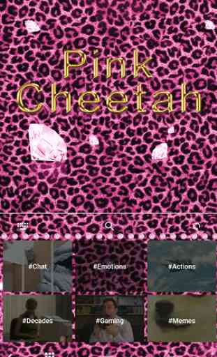 Pink Cheetah Emoji Keyboard 3
