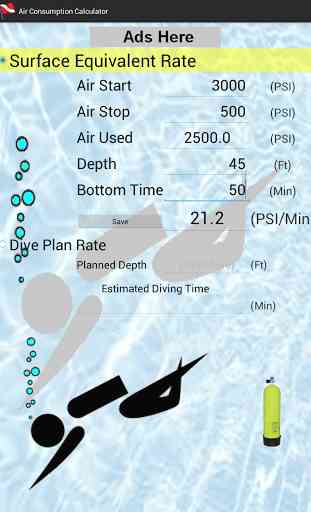 Scuba Diving Air Usage Calc 3