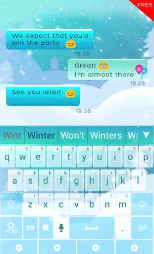Winter GO Keyboard Theme 3