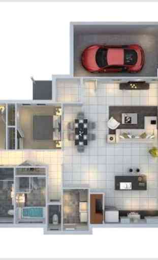 3D Home Plan Design Ideas 2