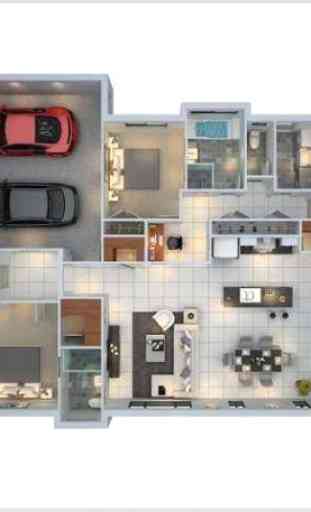 3D Home Plan Design Ideas 4
